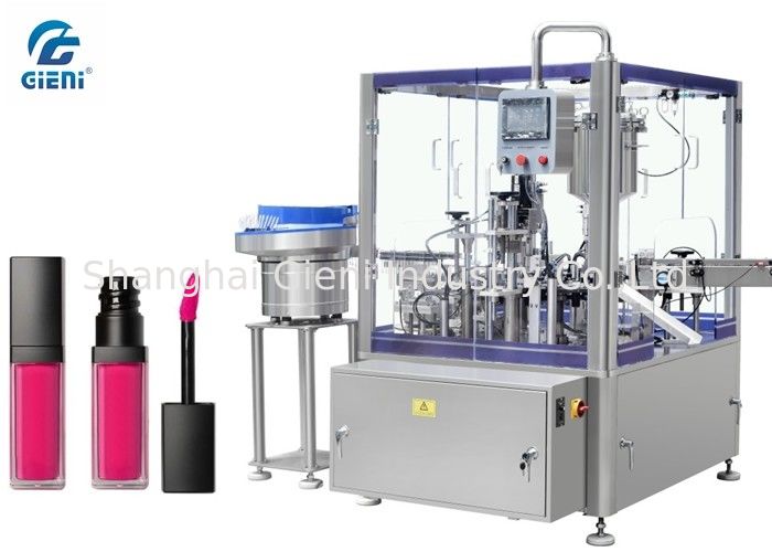 Piston Type Automatic Lip Gloss Filling Machine 130ml Volume With 1 Year Warranty