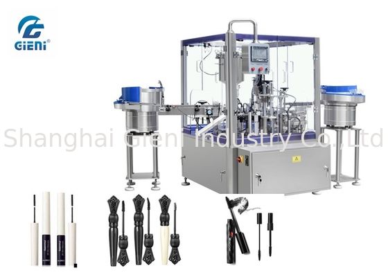 Piston Type Mascara Filling Machine PLC Control , GMP Standard