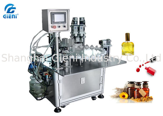 Rotary Type Nail Polish Filling Machine PLC Control With 30 Bottles Per Minute