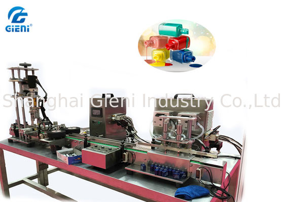 Peristaltic Pump Type Nail Polish Making Machine With Capping Air Source Driven