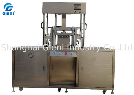 Fully Hydraulic Cosmetic Powder Press Machine For Foundation Cake, 6 cavities per mold, auto powder feeding