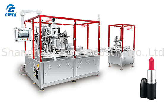 Silicone Lipstick Filling Machine For 1300pcs Per Hour With Euro Standard Aluminum Profile Column
