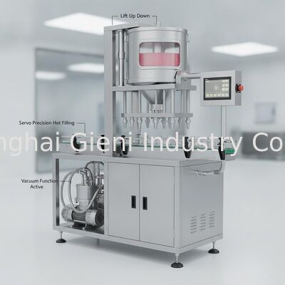 Servo Driven Precision Hot Filling Machine with Tank Lift Up Down and Vacuum Function for Cosmetic Filling
