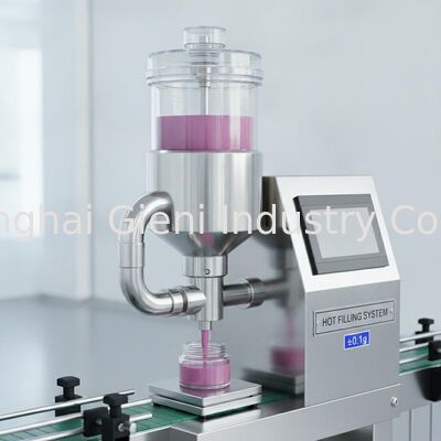 Single Nozzle Hot Filling Machine with Servo-Driven Piston System, Auto-Lifting Tank, and ±0.1g Accuracy for Lip Gloss and Wax