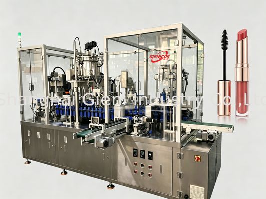 JQH-02 High Speed Lipgloss Filling Machine with 80 PCS/MIN Output and SUS304 Material Featuring Servo Piston Technology