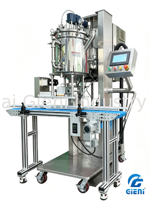 Single Nozzle Hot Filling Machine with Servo-Driven Piston System, Auto-Lifting Tank, and ±0.1g Accuracy for Lip Gloss and Wax