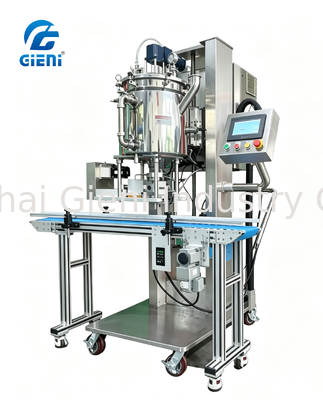 Conveyor Integrated Hot Filling Machine with Tank Lift Up Down and 1.5 Meter Adjustable Conveyor