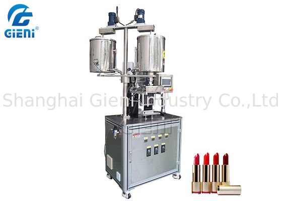SUS304 Semi Automatic 6 Nozzles Lipstick Filling Machine Double Tank