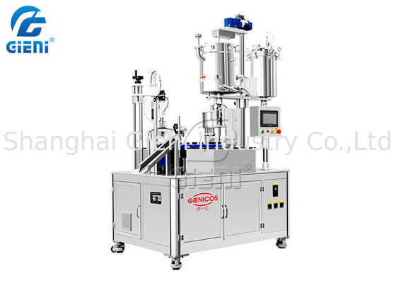1-100ML Single Nozzle Rotary Type Mascara  Filling Machine 30PCS/M With 2 Tanks