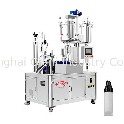 1-100ML Single Nozzle Rotary Type Mascara  Filling Machine 30PCS/M With 2 Tanks