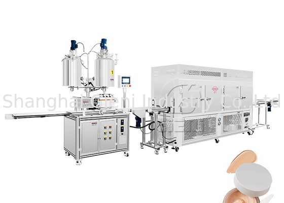 SUS304 Circulation Cosmetic Tube Filler 20P Chilling Cosmetic Cream Filling Machine