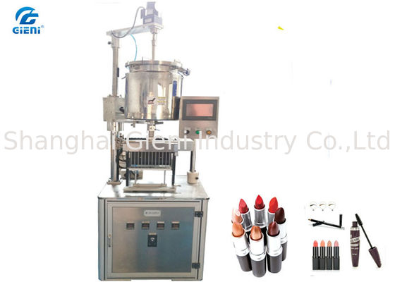Durable 12 Cavities Matte Lipstick Filling Machine , 20L Single Jacket Tank