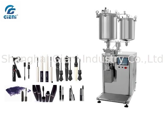 Stainless Steel Tank Mascara Filling Machine 14kw Power With Two Nozzles