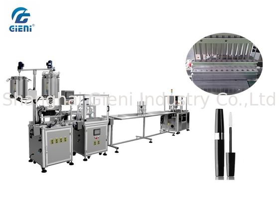 Linear Type 12 Nozzles Mascara Filling Machine With Servo Motor , 1-15ml Filling Range