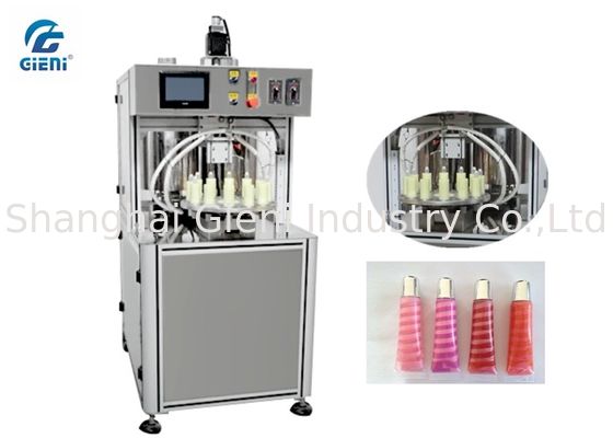 Rotary Type Lip Gloss Filling Machine Multi - Colors Lip Gloss