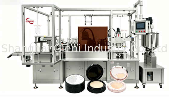 Intelligent Cushion Filling Machine with Visual Overflow Detection, Ring Direction Correction for High-Density NBR Sponge Cosmetic Production