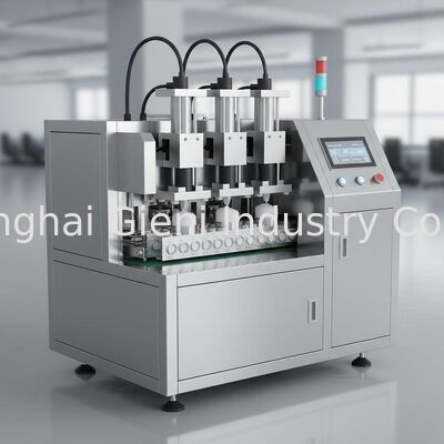 Anti Scratch Ring Pushing Cushion Filling Machine with High Speed 48PCS/Min and Four Nozzle Servo Filling for Compact Packaging