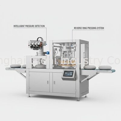 Intelligent Pressure Detection Cushion Filling Machine with Reverse Ring Pressing System for High Speed 48PCS/Min Compact Production