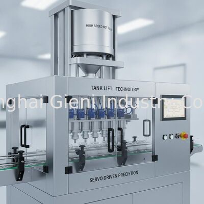 High Speed Hot Filling Machine with Tank Lift Technology and Servo Driven Precision for Cosmetics