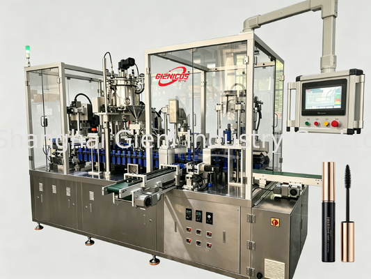 JQH-02 High Speed Automatic Lipgloss Filling Machine PCS/MIN Servo Piston Filler   Cosmetic Packaging Line