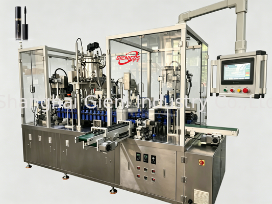JQH-02 High Speed Lipgloss Filling Machine 80 PCS/MIN with SUS304 Construction and Servo Piston Filler