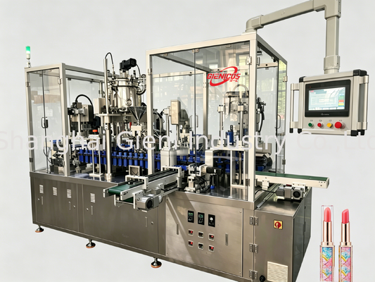 JQH-02 High Speed Lipgloss Filling Machine 80 PCS/MIN with Servo Piston Filler and SUS304 Construction