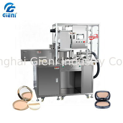 C-20 Cosmetic Powder Pressing Machine with Built-in Dust Collection System and Recycled Powder Recovery at 12 Tons Maximum Pressure