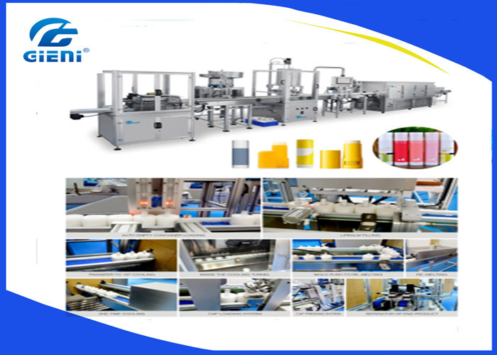 Linear Type Auto Cosmetic Filling Machine, Six nozzles Sunstick filling