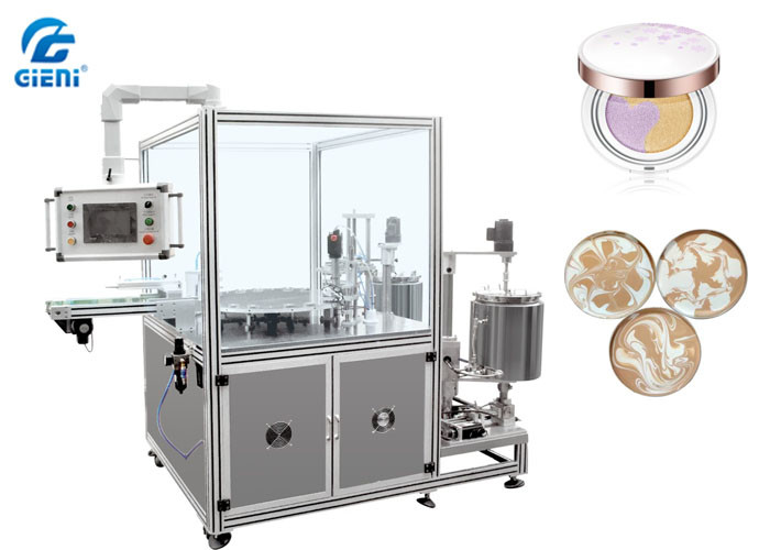 High Speed Cosmetic Filling Machine , Patterned Foundation Paste Filling Machine