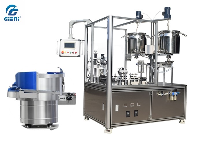 Rotary Type Mascara Filling And Capping Machine With Vibration Table