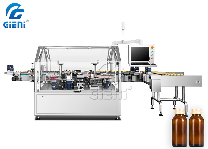 Double Head Rotary Labeling Machine For Cylindrical Containers