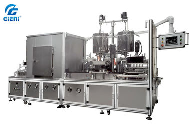 Good price 20L Double Tank Lipstick Filling Machine Cooling Tunnel 14kw Power online