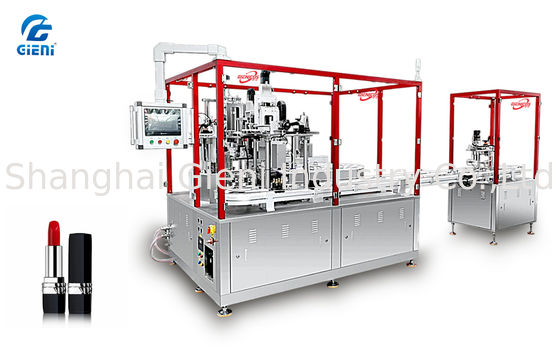 A fully silicone lipstick filling machine with a patented grasper design.