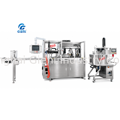 GLU-900 Servo Driven Lipstick Filling Machine Mitsubishi PLC 900pcs/h Automatic Production Line
