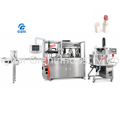 GLU-900 Full Silicone Lipstick Filling Machine Vacuum Demolding Technology 30L Tank 112 Cavities Mold