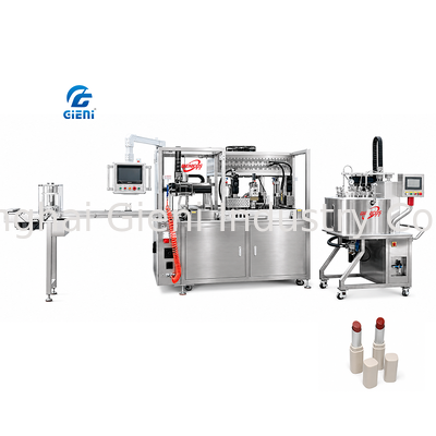 GLU-900 Lipstick Filling Machine Mold Preheating Remelting System Integration Leister Hot Air 30L Tank Equipment