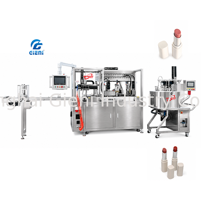 GLU-900 Diving Nozzle Heated Lipstick Filling Machine Pre-Stirring Tank 30L Vacuum Melting Equipment